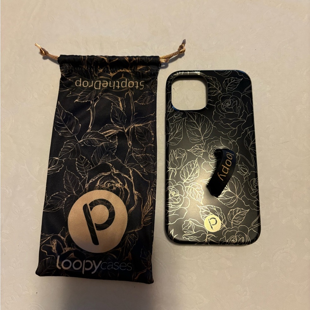 Loopy Case Black Protective Phone Case for iPhone 12/13
